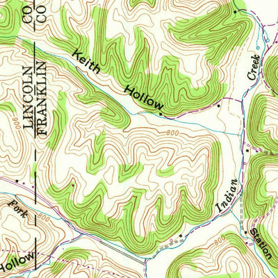 United States Geological Survey Huntland, TN (1947, 24000-Scale) digital map