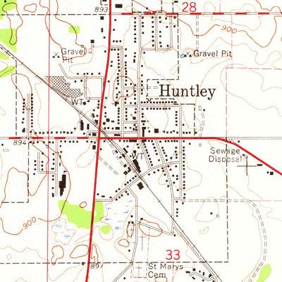 United States Geological Survey Huntley, IL (1962, 24000-Scale) digital map