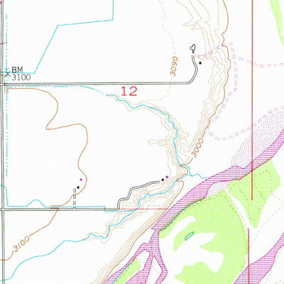 United States Geological Survey Huntley, MT (1956, 24000-Scale) digital map