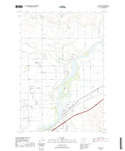 United States Geological Survey Huntley, MT (2020, 24000-Scale) digital map