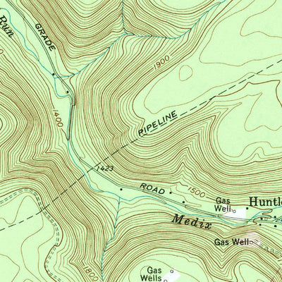United States Geological Survey Huntley, PA (1959, 24000-Scale) digital map