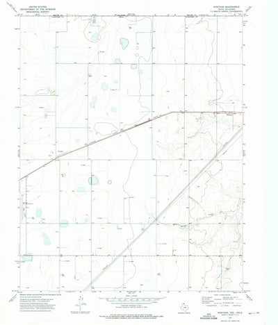 United States Geological Survey Huntoon, TX-OK (1973, 24000-Scale) digital map