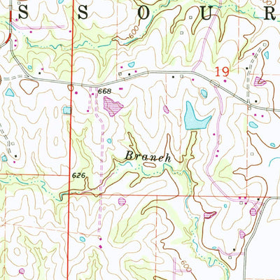 United States Geological Survey Huntsdale, MO (1967, 24000-Scale) digital map