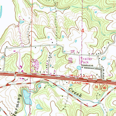 United States Geological Survey Huntsdale, MO (1967, 24000-Scale) digital map