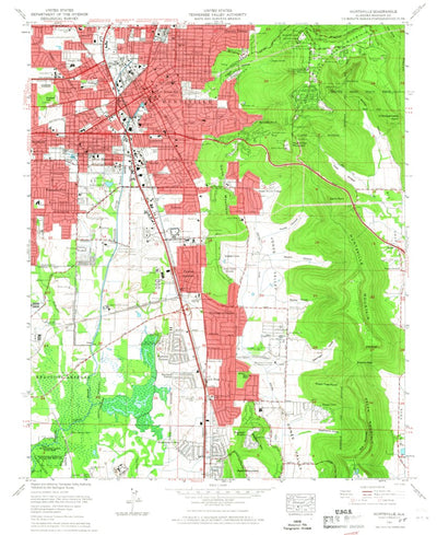 United States Geological Survey Huntsville, AL (1964, 24000-Scale) digital map