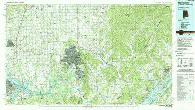 United States Geological Survey Huntsville, AL-TN (1984, 100000-Scale) digital map