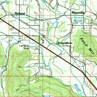 United States Geological Survey Huntsville, AL-TN (1984, 100000-Scale) digital map