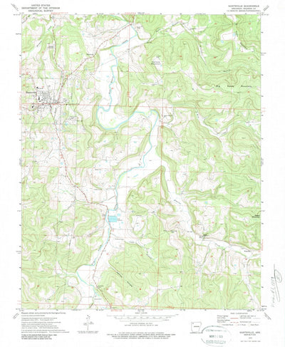 United States Geological Survey Huntsville, AR (1973, 24000-Scale) digital map