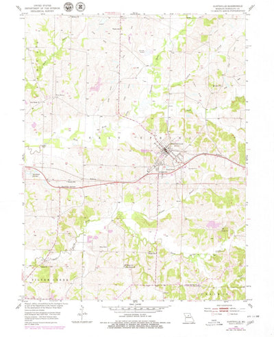United States Geological Survey Huntsville, MO (1953, 24000-Scale) digital map