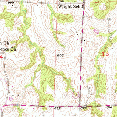United States Geological Survey Huntsville, MO (1953, 24000-Scale) digital map