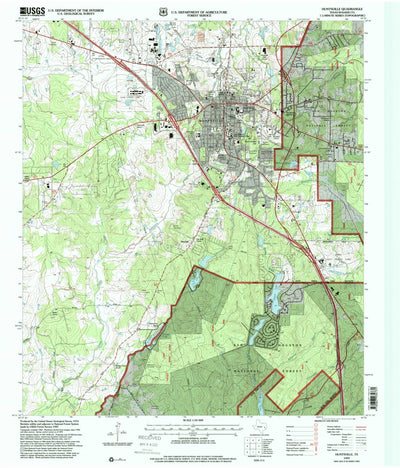 United States Geological Survey Huntsville, TX (1997, 24000-Scale) digital map