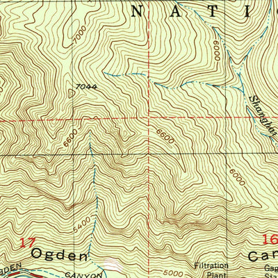 United States Geological Survey Huntsville, UT (1955, 24000-Scale) digital map