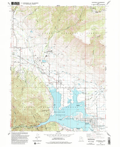 United States Geological Survey Huntsville, UT (1991, 24000-Scale) digital map