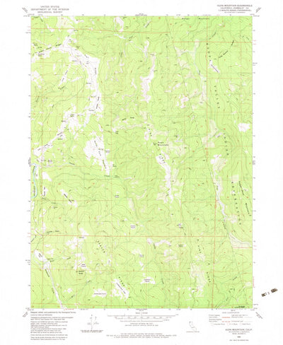 United States Geological Survey Hupa Mountain, CA (1982, 24000-Scale) digital map