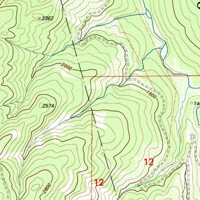 United States Geological Survey Hupa Mountain, CA (1997, 24000-Scale) digital map