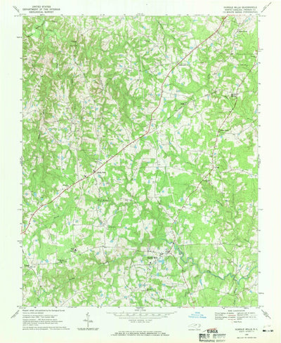 United States Geological Survey Hurdle Mills, NC (1968, 24000-Scale) digital map