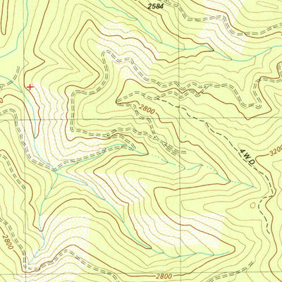 United States Geological Survey Hurdygurdy Butte, CA (1982, 24000-Scale) digital map