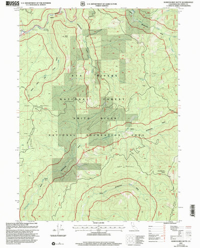 United States Geological Survey Hurdygurdy Butte, CA (1997, 24000-Scale) digital map