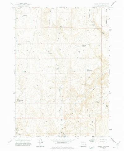 United States Geological Survey Hurley Flat, OR (1972, 24000-Scale) digital map