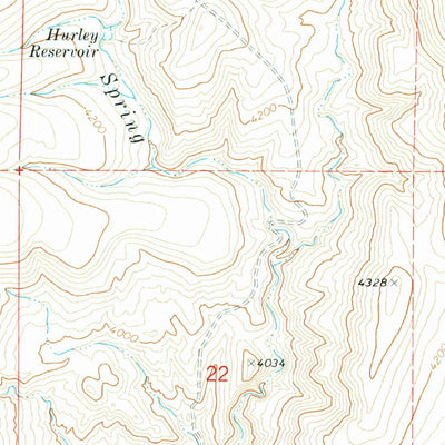 United States Geological Survey Hurley Flat, OR (1972, 24000-Scale) digital map