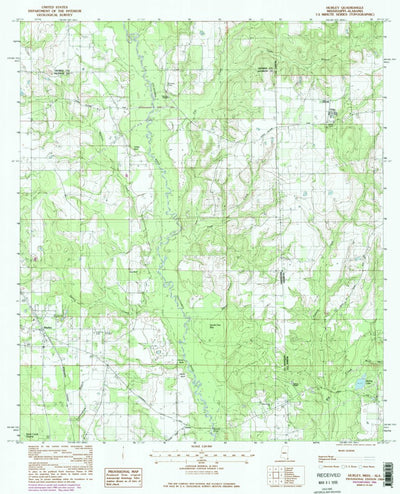 United States Geological Survey Hurley, MS-AL (1982, 24000-Scale) digital map