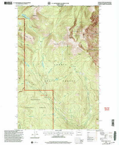United States Geological Survey Hurley Peak, WA (2001, 24000-Scale) digital map