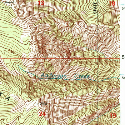 United States Geological Survey Hurley Peak, WA (2001, 24000-Scale) digital map
