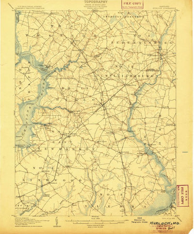 United States Geological Survey Hurlock, MD (1905, 62500-Scale) digital map