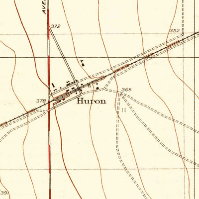 United States Geological Survey Huron, CA (1937, 31680-Scale) digital map