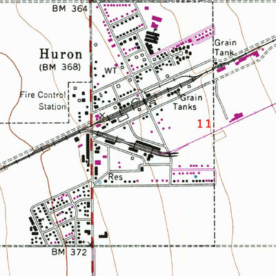 United States Geological Survey Huron, CA (1956, 24000-Scale) digital map