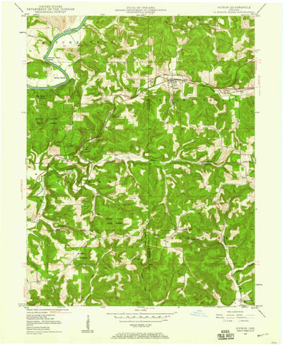 United States Geological Survey Huron, IN (1948, 24000-Scale) digital map