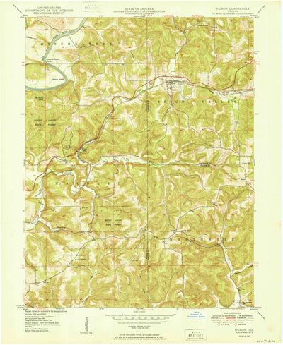 United States Geological Survey Huron, IN (1950, 24000-Scale) digital map