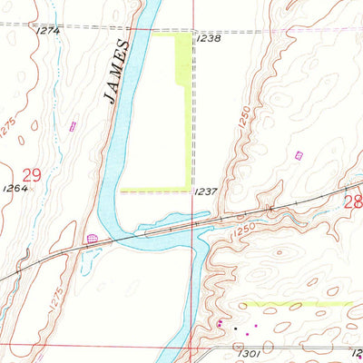 United States Geological Survey Huron NW, SD (1958, 24000-Scale) digital map
