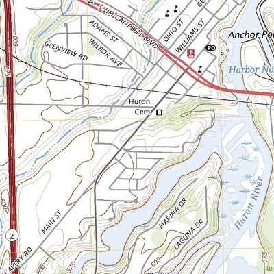 United States Geological Survey Huron, OH (2023, 24000-Scale) digital map