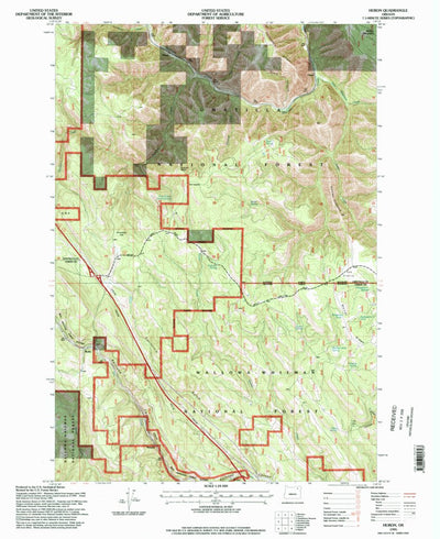 United States Geological Survey Huron, OR (1995, 24000-Scale) digital map
