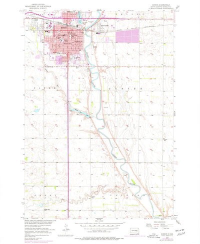 United States Geological Survey Huron, SD (1957, 24000-Scale) digital map