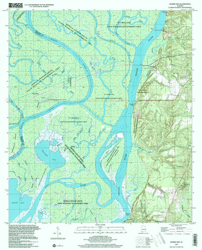 United States Geological Survey Hurricane, AL (1997, 24000-Scale) digital map