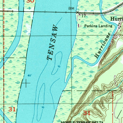 United States Geological Survey Hurricane, AL (1997, 24000-Scale) digital map