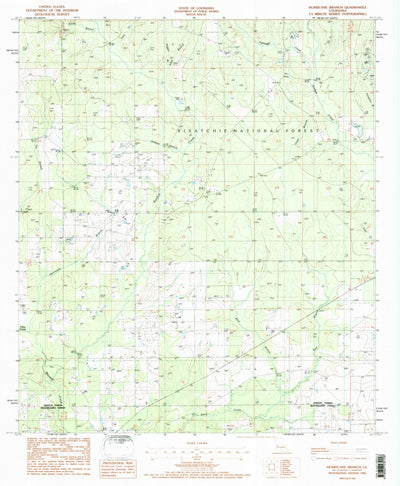 United States Geological Survey Hurricane Branch, LA (1986, 24000-Scale) digital map