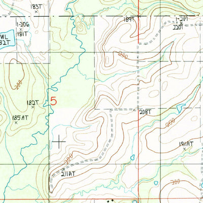 United States Geological Survey Hurricane Branch, LA (1986, 24000-Scale) digital map