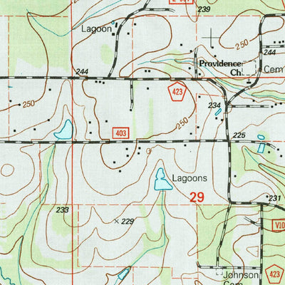 United States Geological Survey Hurricane Branch, LA (2003, 24000-Scale) digital map