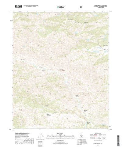 United States Geological Survey Hurricane Deck, CA (2018, 24000-Scale) digital map