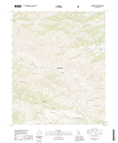 United States Geological Survey Hurricane Deck, CA (2021, 24000-Scale) digital map