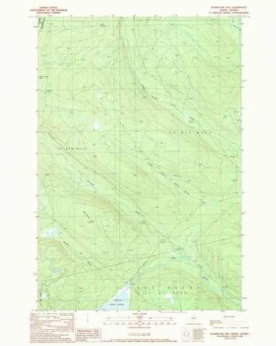 United States Geological Survey Hurricane Hill, ME (1989, 24000-Scale) digital map