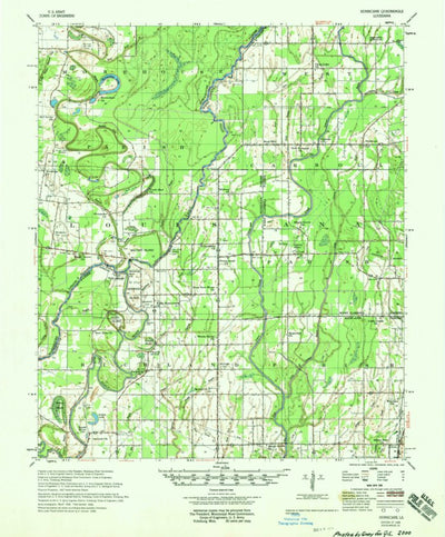 United States Geological Survey Hurricane, LA (1958, 62500-Scale) digital map