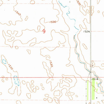 United States Geological Survey Hurricane Lake East, ND (1971, 24000-Scale) digital map