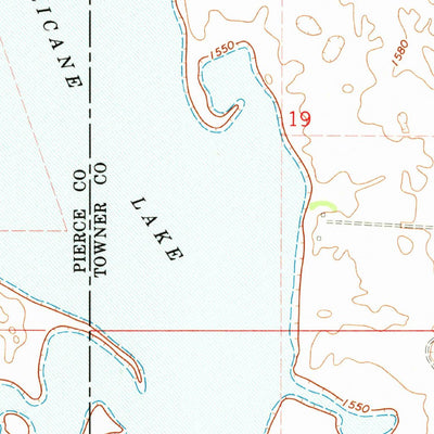 United States Geological Survey Hurricane Lake East, ND (1971, 24000-Scale) digital map