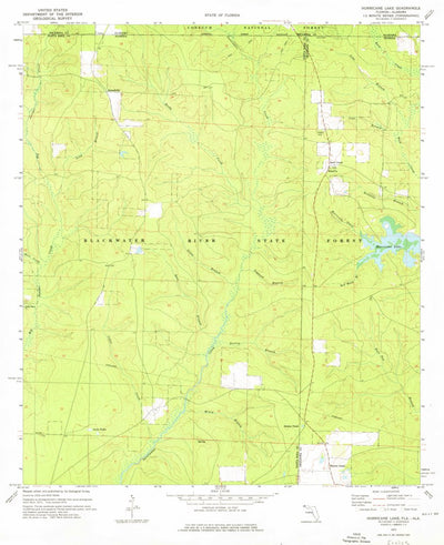 United States Geological Survey Hurricane Lake, FL-AL (1973, 24000-Scale) digital map