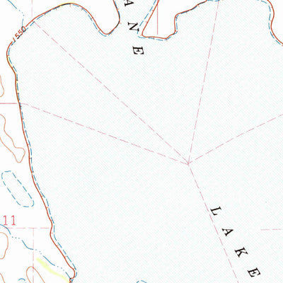 United States Geological Survey Hurricane Lake West, ND (1971, 24000-Scale) digital map