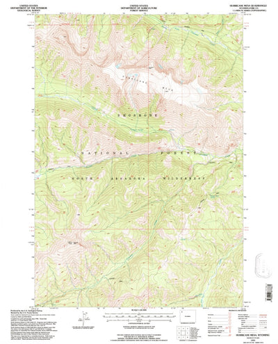 United States Geological Survey Hurricane Mesa, WY (1991, 24000-Scale) digital map